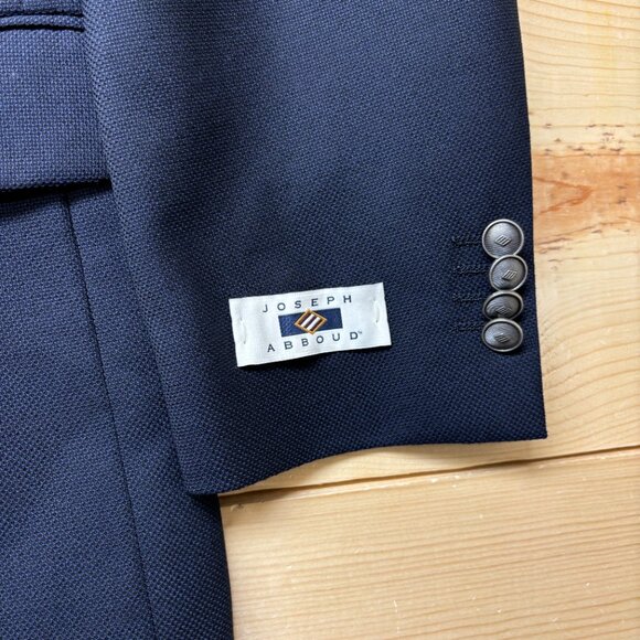 Joseph Abboud Blazer Size 46 XL Blue Navy Coat 2 Button Reda Wool SX Nch NEW - Picture 3 of 15